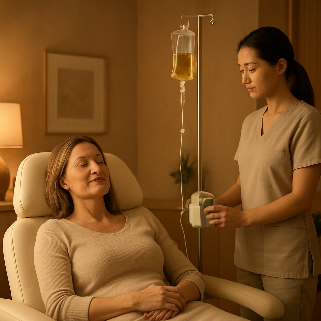 IV Myers Cocktail treatment at Glow Me Now