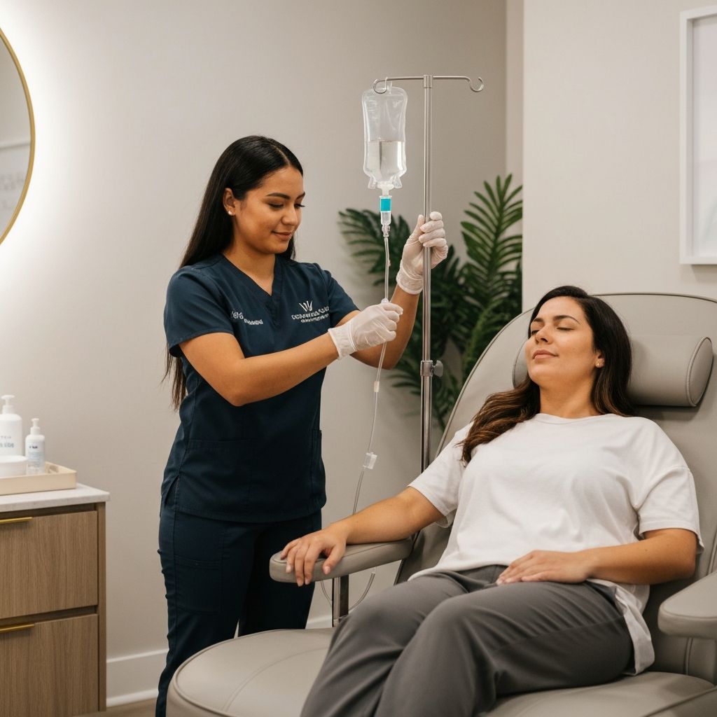 IV Myers Cocktail treatment at Glow Me Now