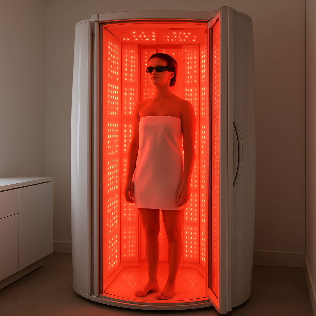 Red Light Therapy treatment at Glow Me Now